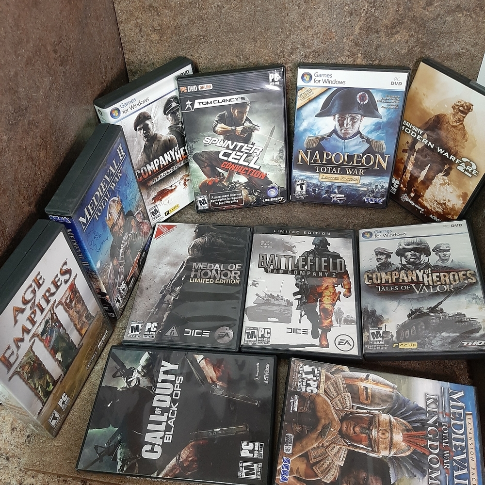 Lots of 11pc, computer games shooting rated M